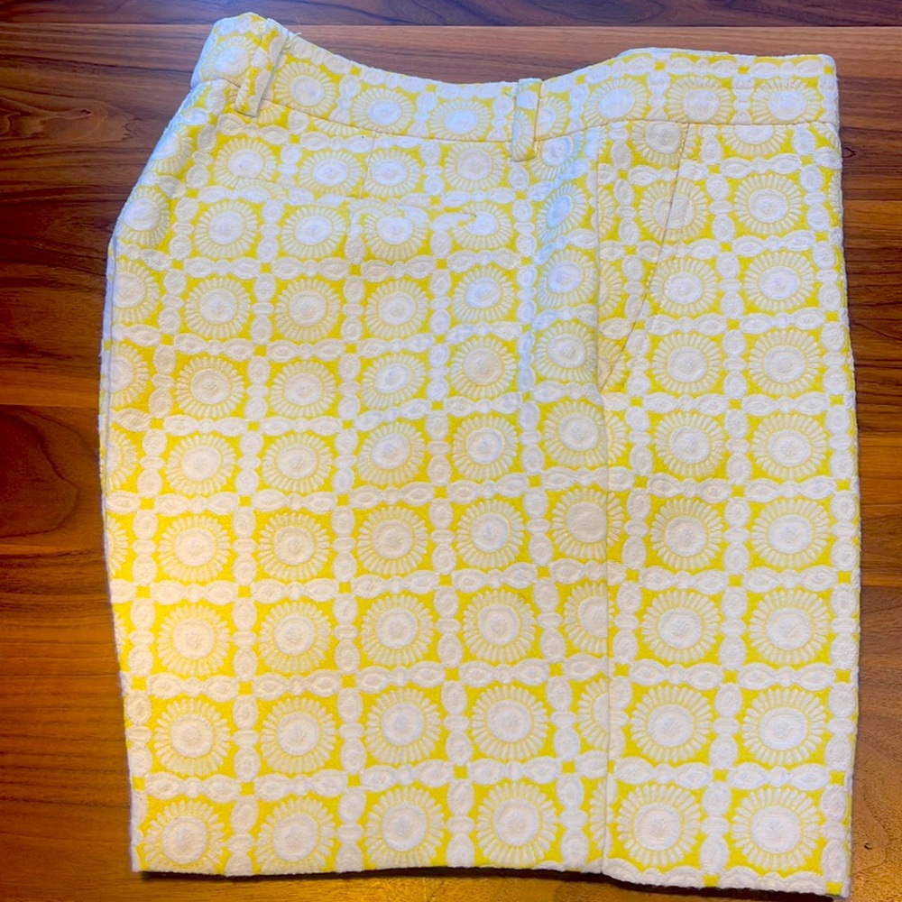 Mr Turk rare vintage yellow & white embossed shorts sz 36